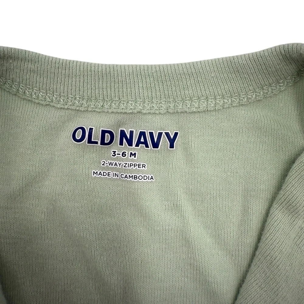 Old Navy Green Footie One Piece with Cozy Fabric